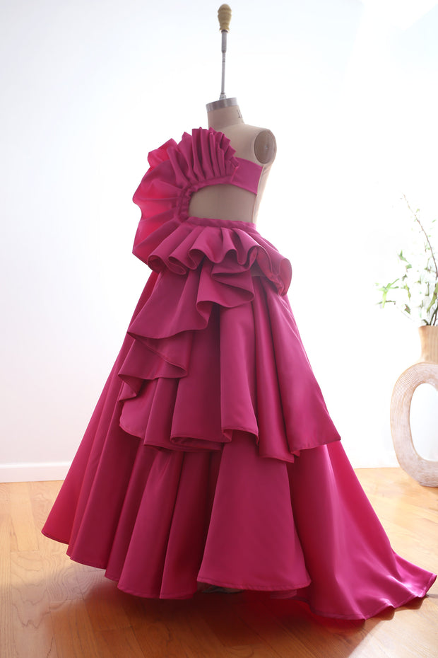 Cascading Ruffle Dress