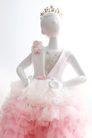 girls light pink and white ombre dress