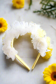 Soleil Yellow & White Headband