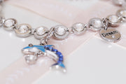 Swarovski Crystal Personalized Dolphin Bracelet - Dear Liline