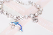 Swarovski Crystal Personalized Dolphin Bracelet - Dear Liline