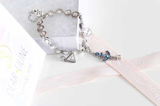 Swarovski Crystal Personalized Anchor Bracelet - Dear Liline