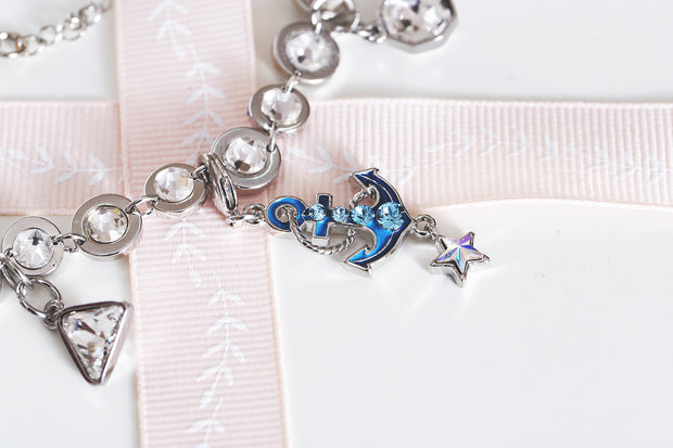 Swarovski Crystal Personalized Anchor Bracelet - Dear Liline