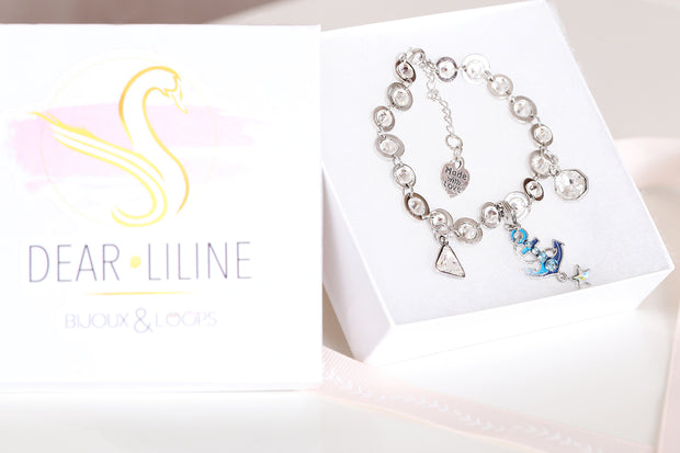 Swarovski Crystal Personalized Anchor Bracelet - Dear Liline