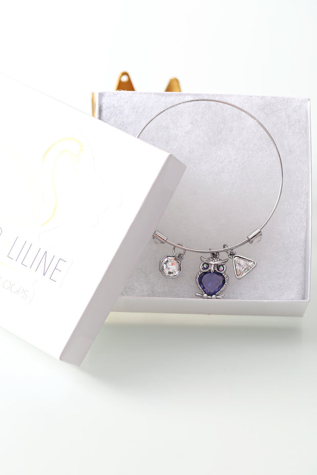 Owl Swarovski crystal adjustable bracelet - Dear Liline