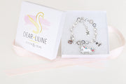 Swarovski Crystal Personalized Unicorn Bracelet - Dear Liline