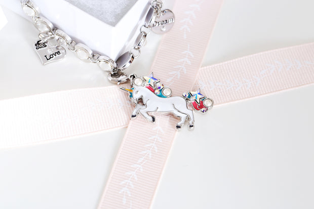 Swarovski Crystal Personalized Unicorn Bracelet - Dear Liline